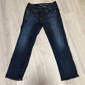 American Eagle Outfitters Artist Crop Stretch Jeans Sz 0